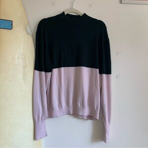 Tory Sport Black and Pink Women's Turtleneck Sweater